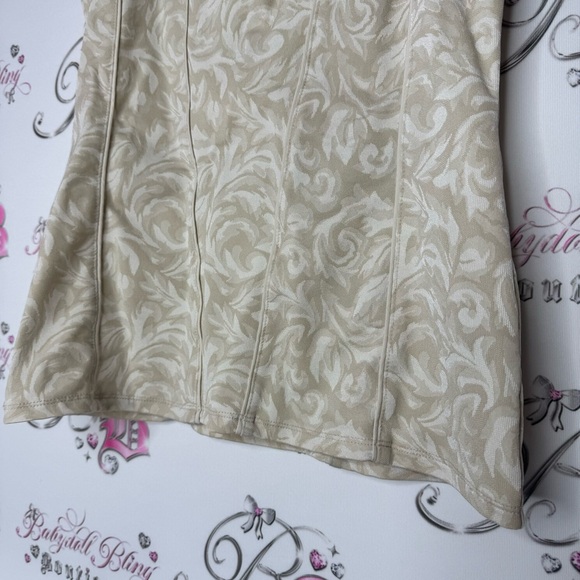White House black market tank top beige lace trim Lacie cream beige white - Picture 6 of 7